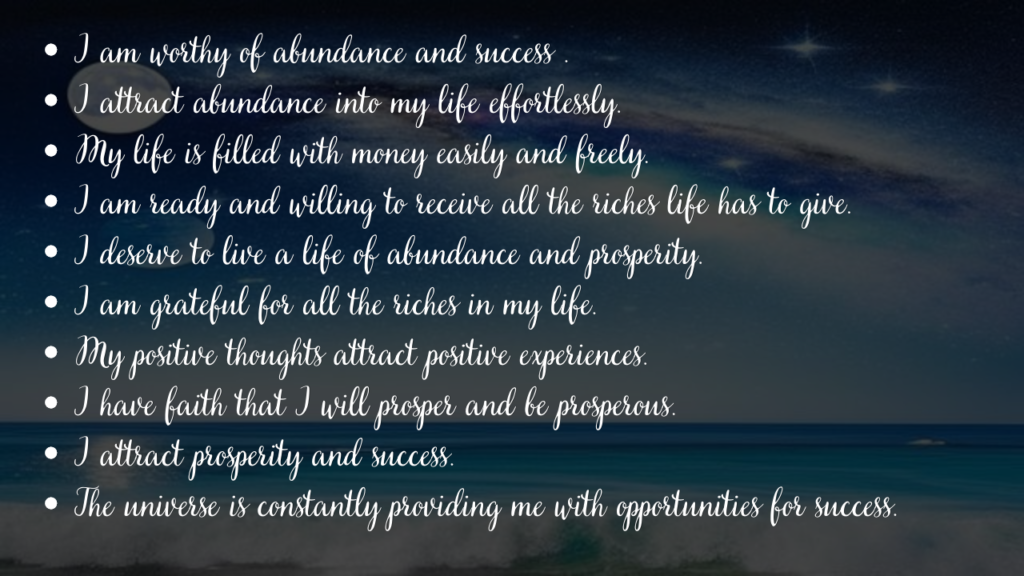 Law of Attraction Affirmations for Success and Abundance
