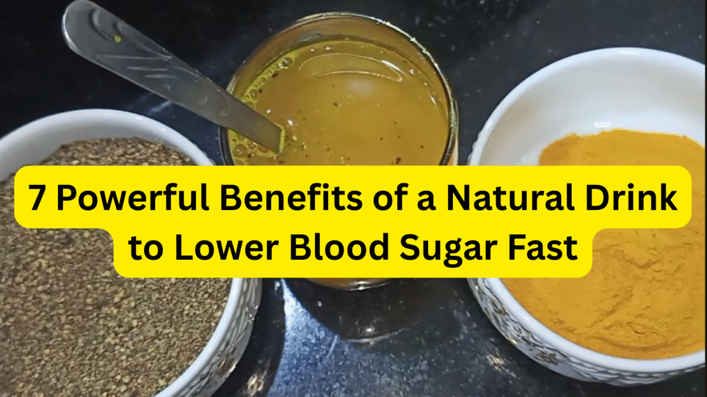 A natural drink to lower blood sugar with turmeric and black pepper